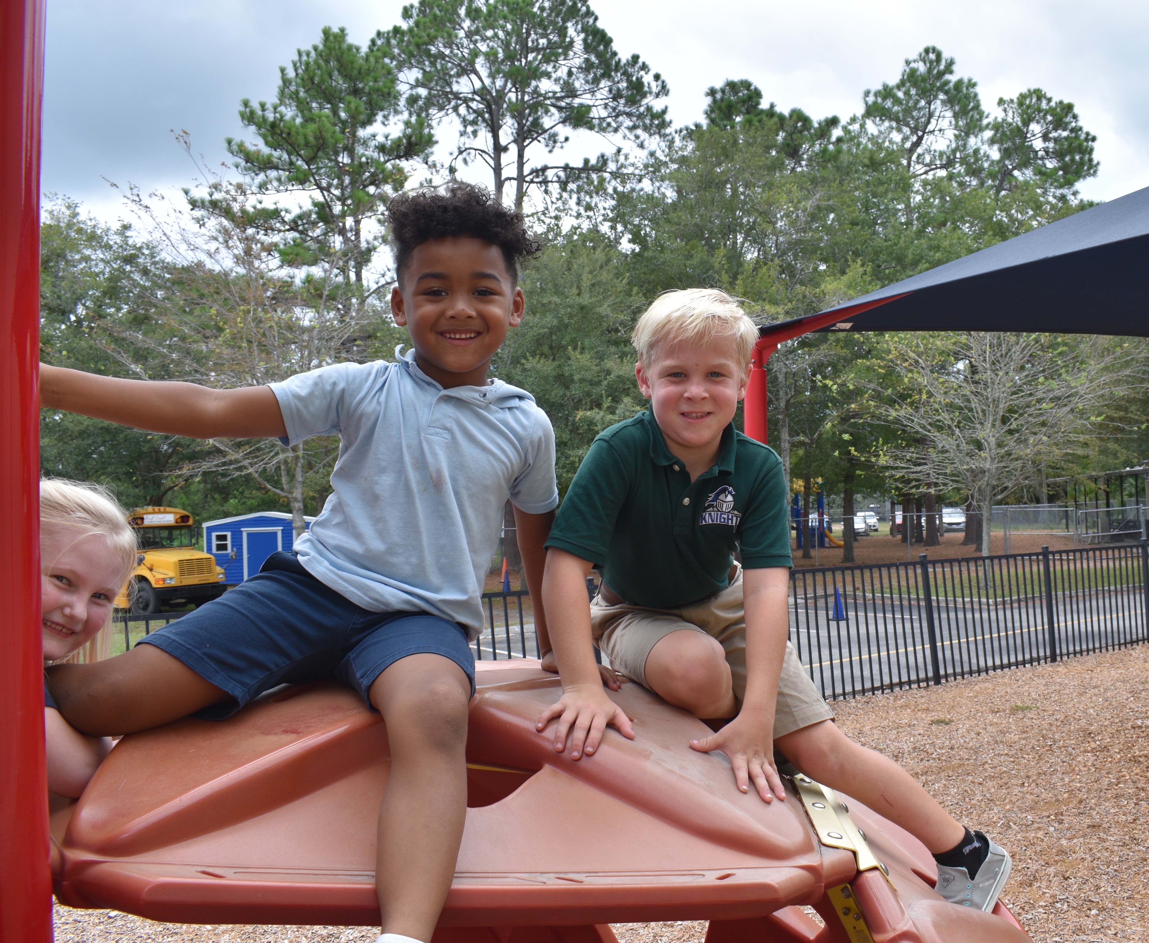 two little girls smiling