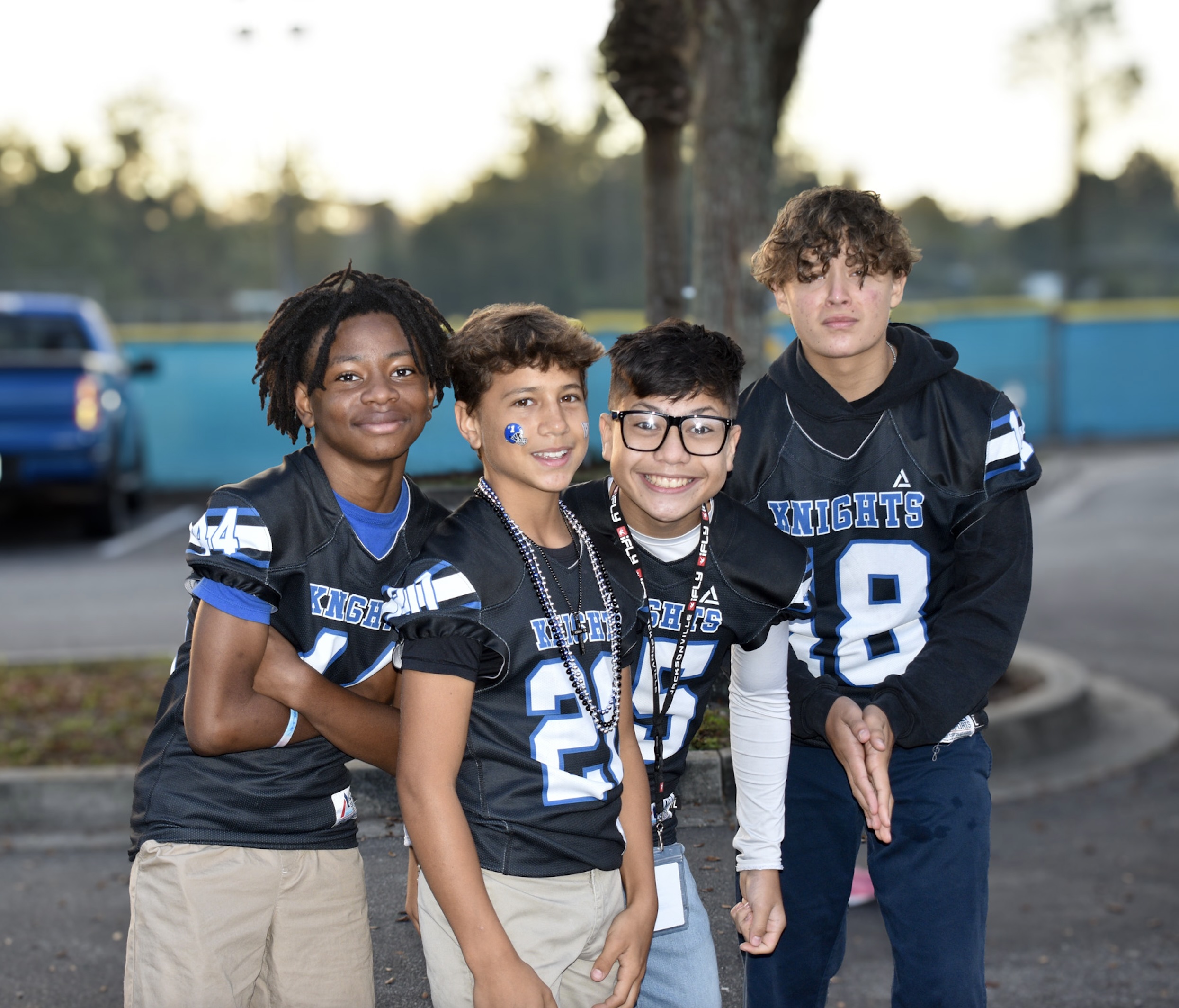 group of young boys posing for a picture